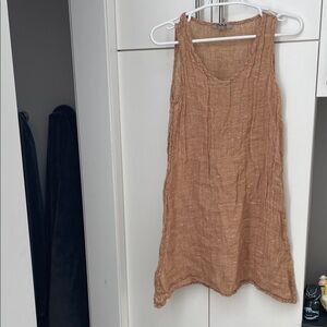Flax Lightweight Linen Tank dress or cover up - Warm Tan
